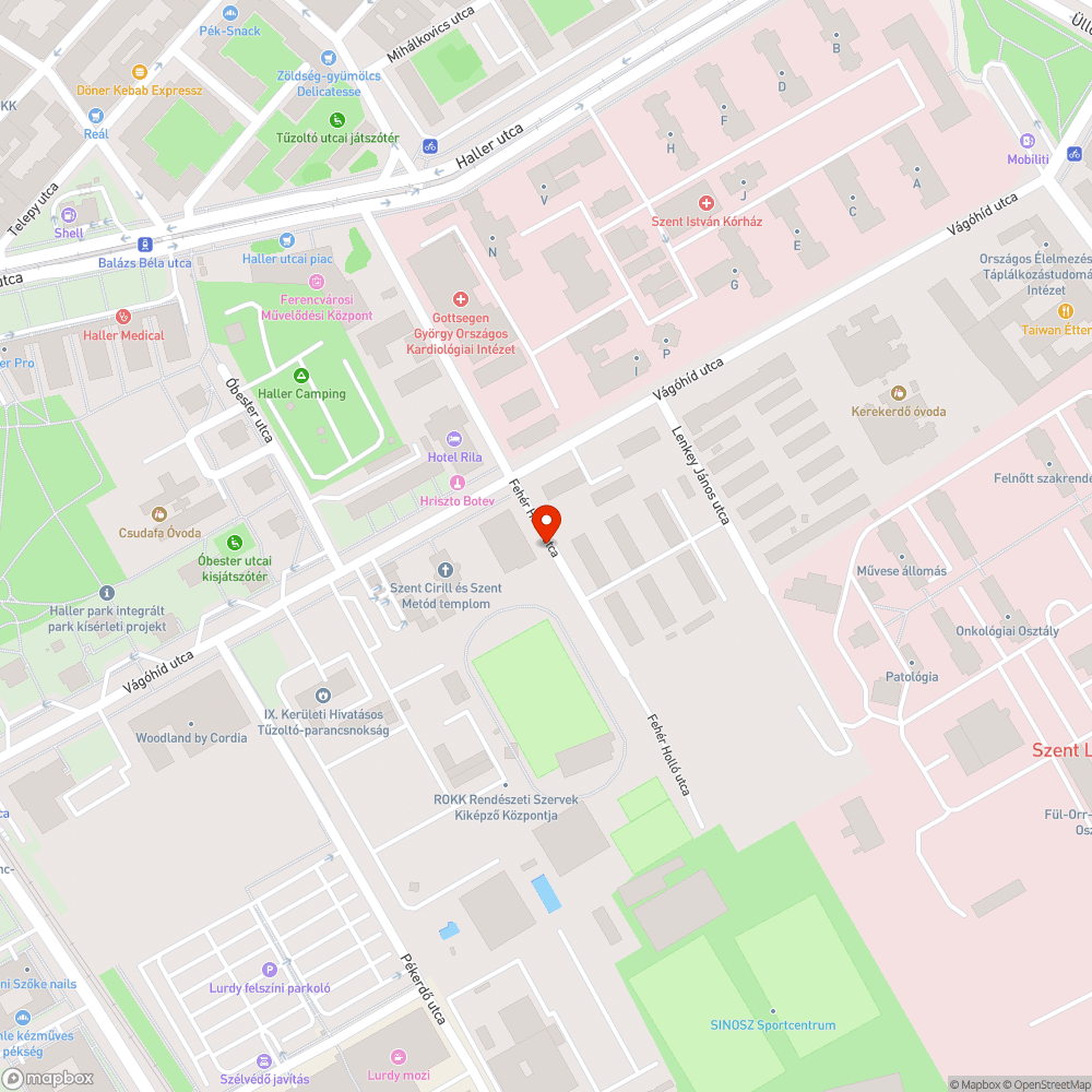 Fehér Holló utcában közvilágítás nem működik bejelentés helye