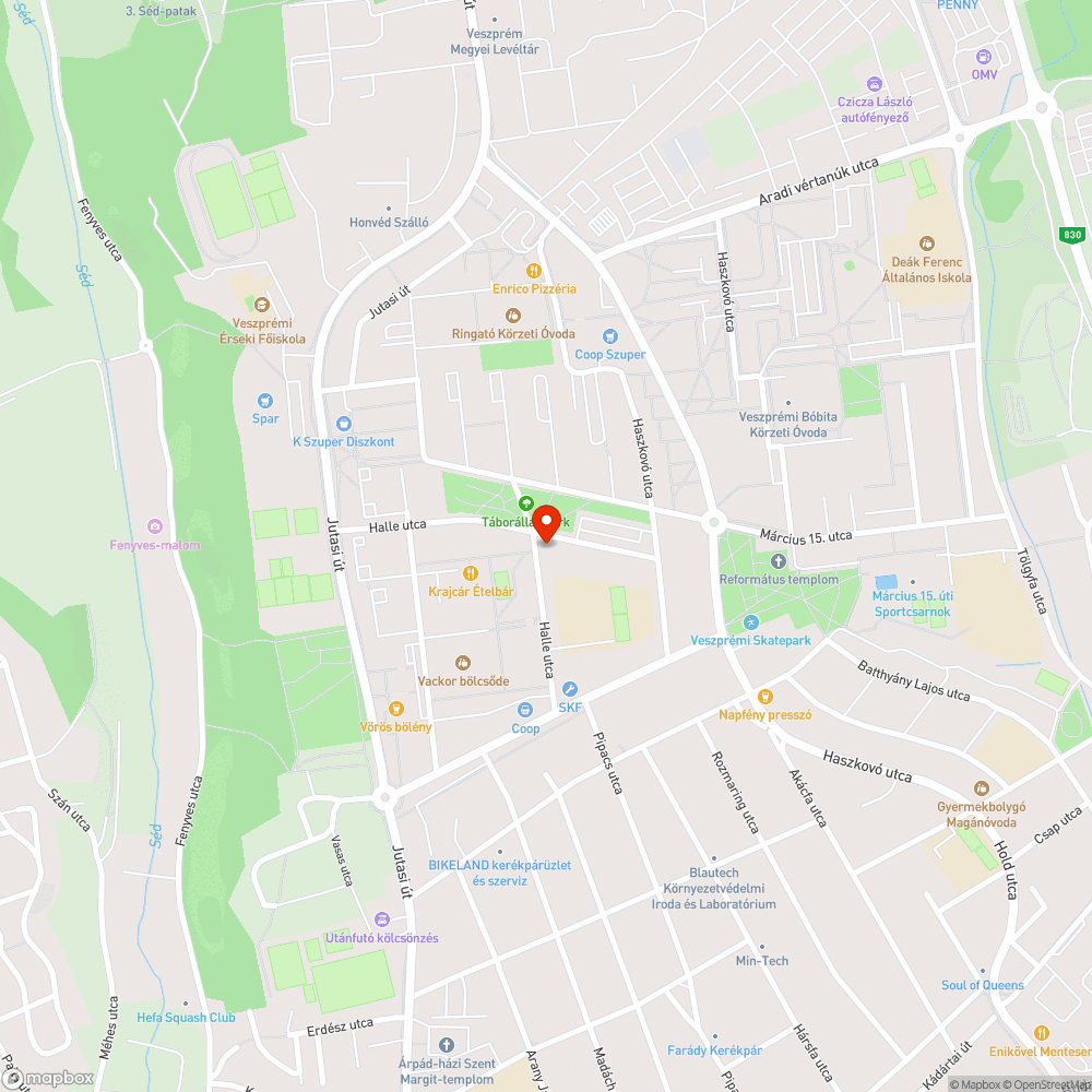 Elhagyott autó bejelentés helye