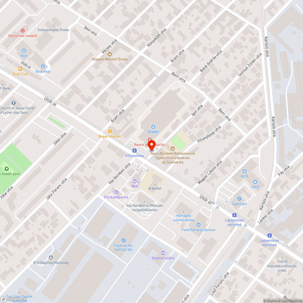 Az áruház parkolójának sorompója kidőlt bejelentés helye