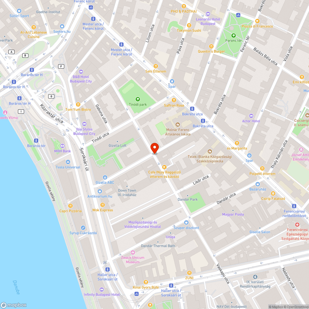 Sérült oszlop bejelentés helye