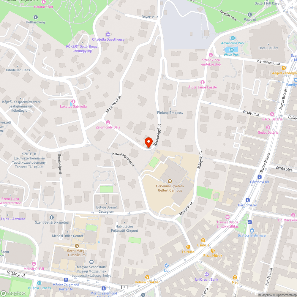 Veszélyes kátyú bejelentés helye