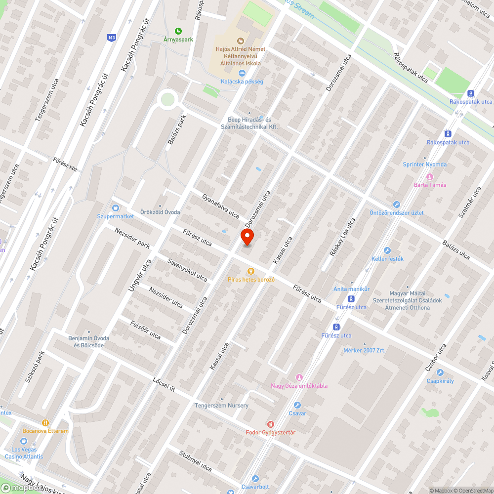 Autóroncs bejelentés helye