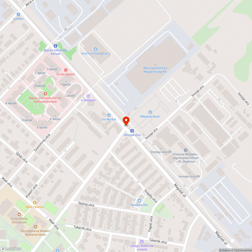 Megdőlt utcanévtábla-tartó oszlop bejelentés helye