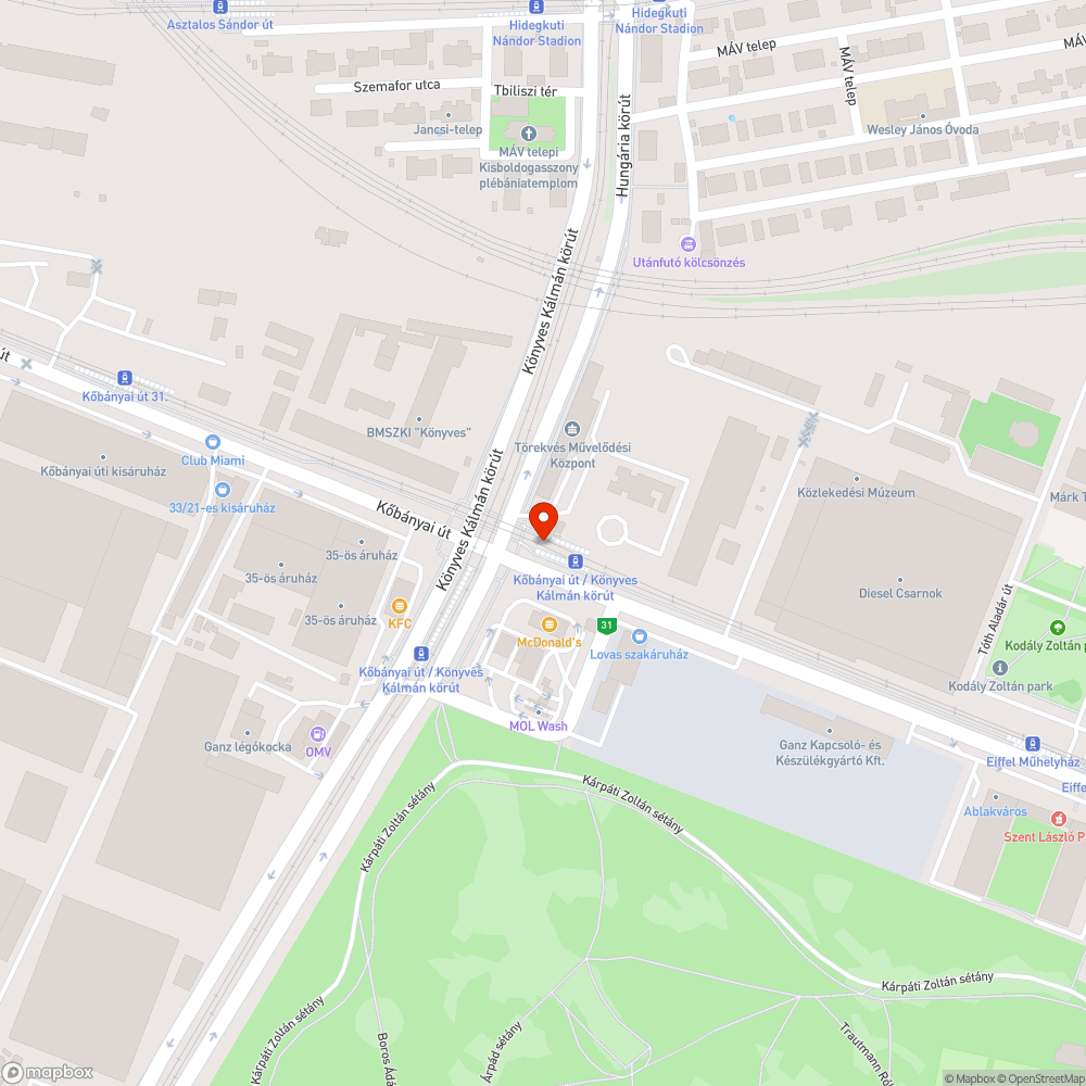 Koszos, állandó szemét a villamos síneken és a megállóban bejelentés helye