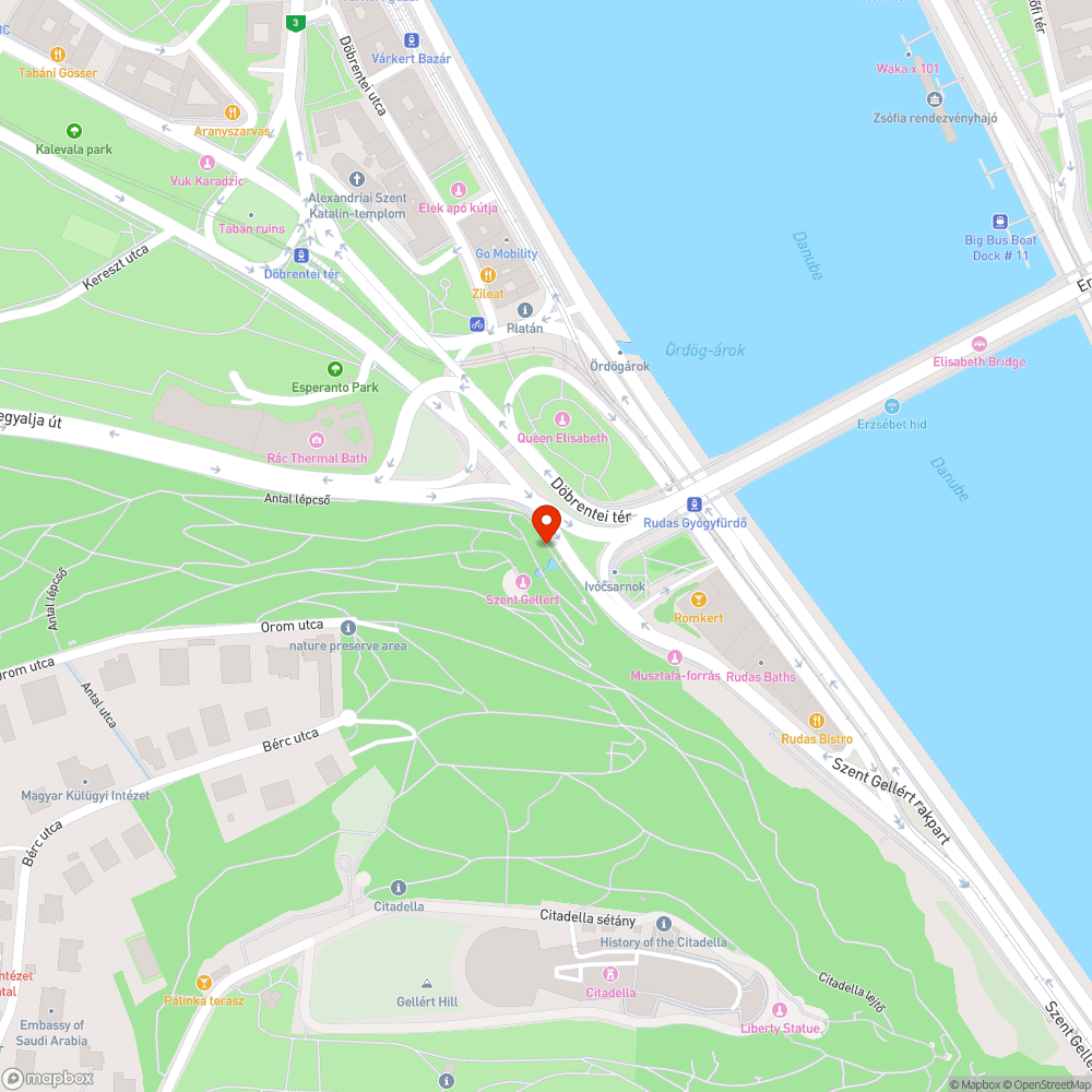 A turul szobor bejelentés helye