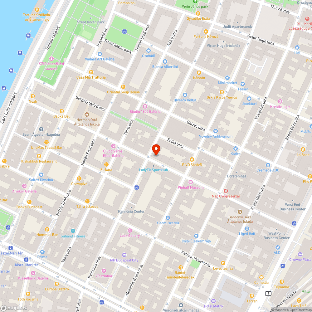 Pannónia utca bejelentés helye