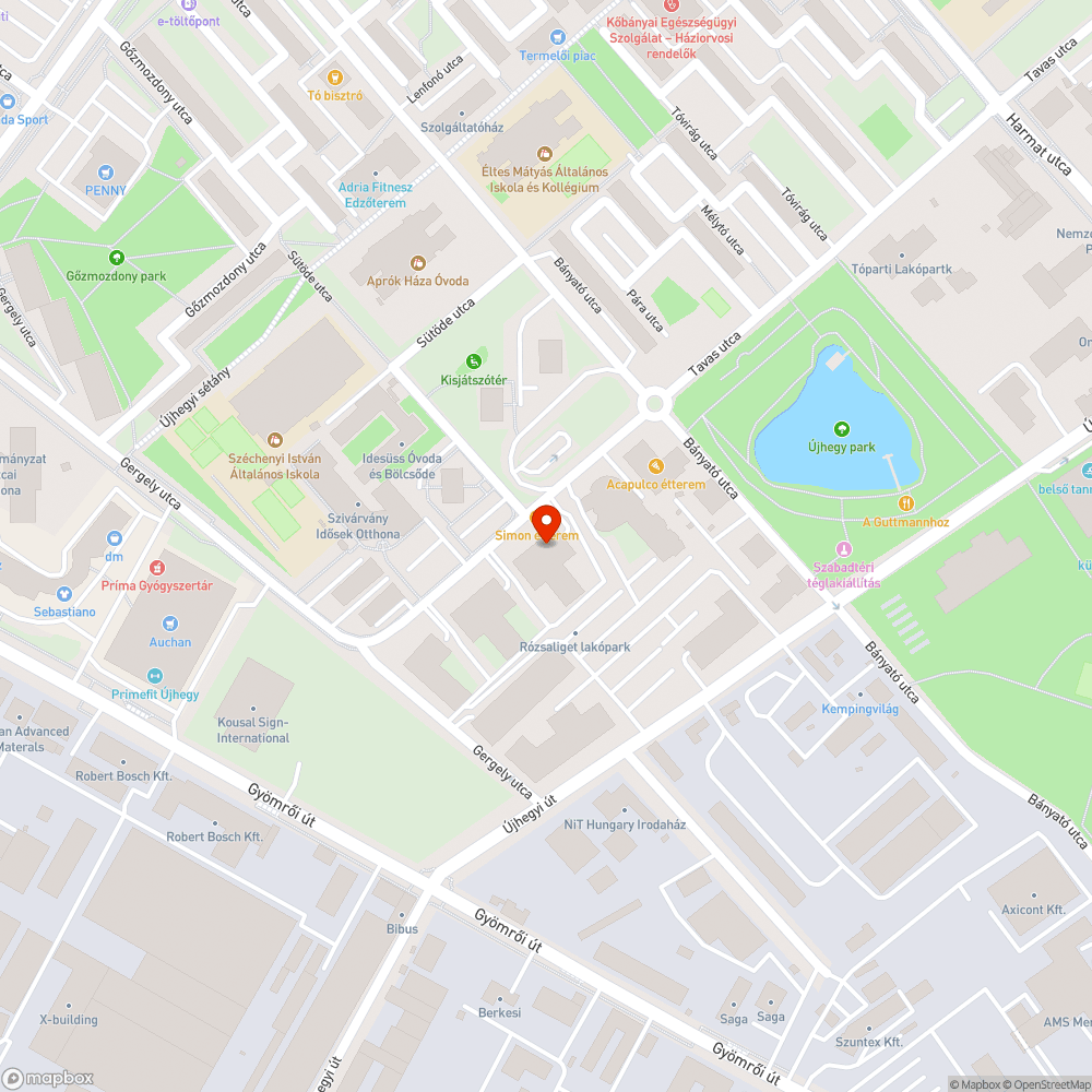 Kiszáradt fa bejelentés helye