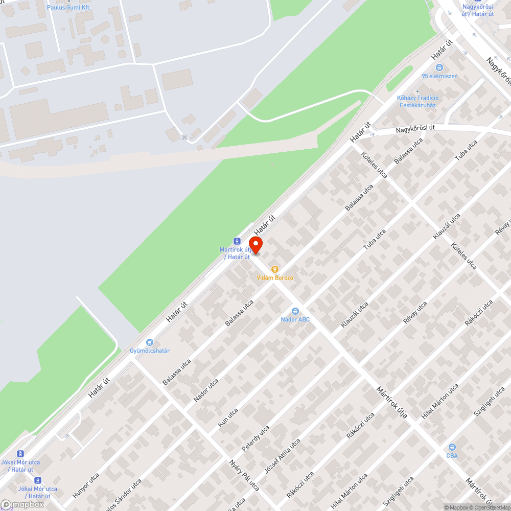 Matrica bejelentés helye