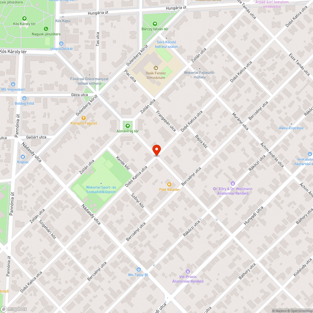 Kátyúk az úton bejelentés helye