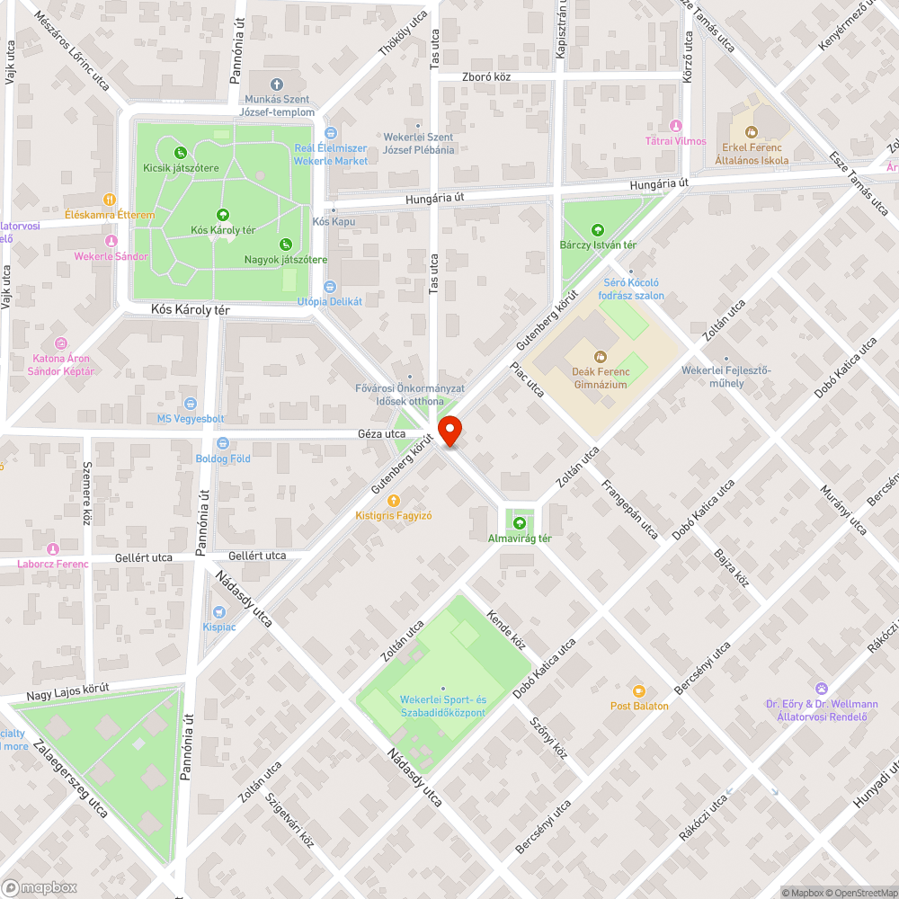 Kátyúk az úton bejelentés helye