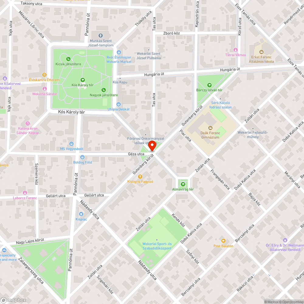 Kátyúk az úton bejelentés helye