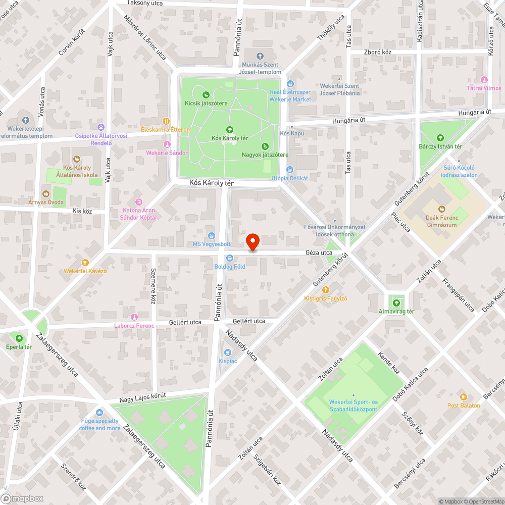 Kátyúk az úton bejelentés helye