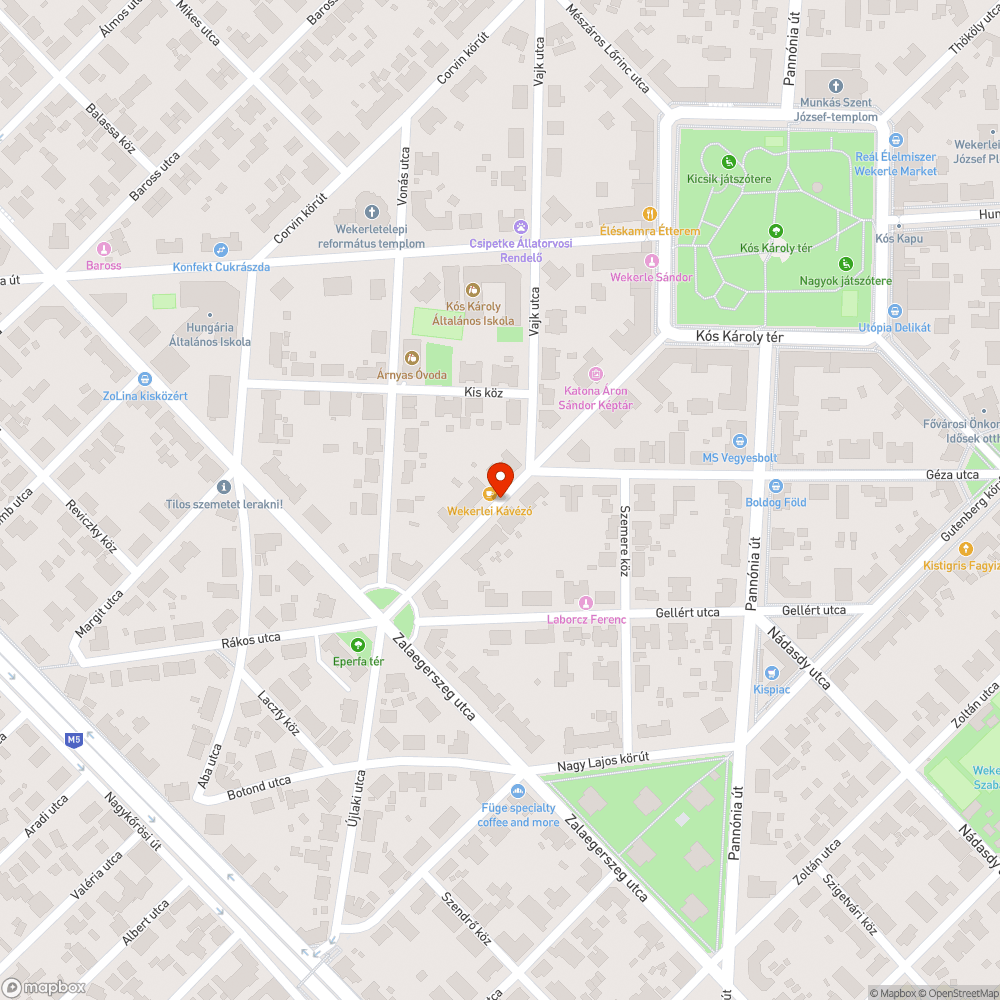 Kátyúk az úton bejelentés helye