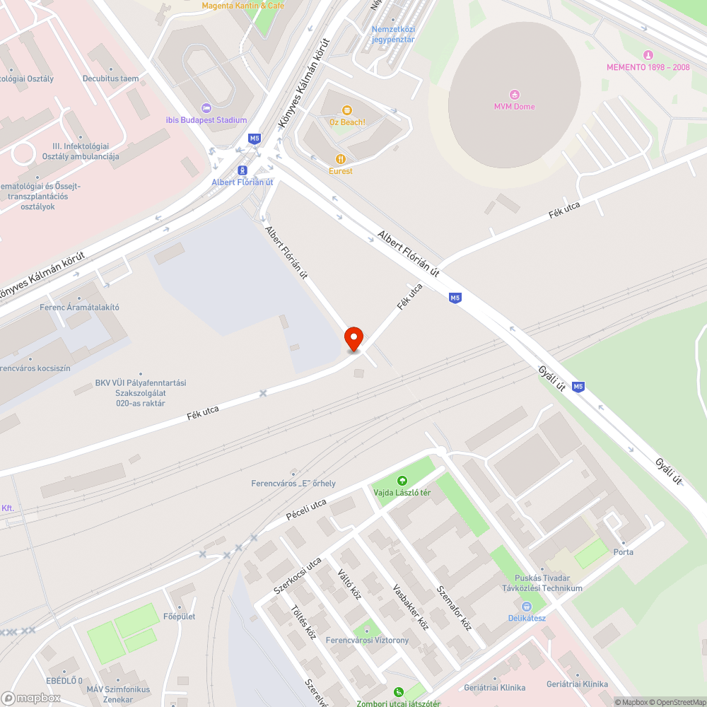 Bemélyedés az úton bejelentés helye