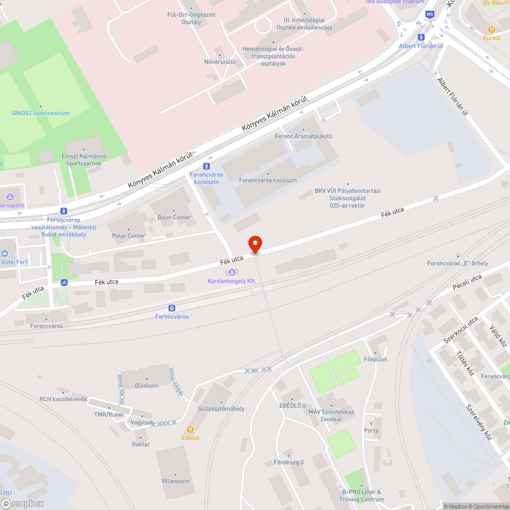 Kátyúk az úton bejelentés helye