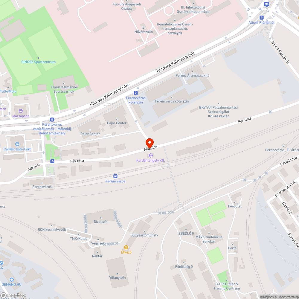 Kátyúk az úton bejelentés helye