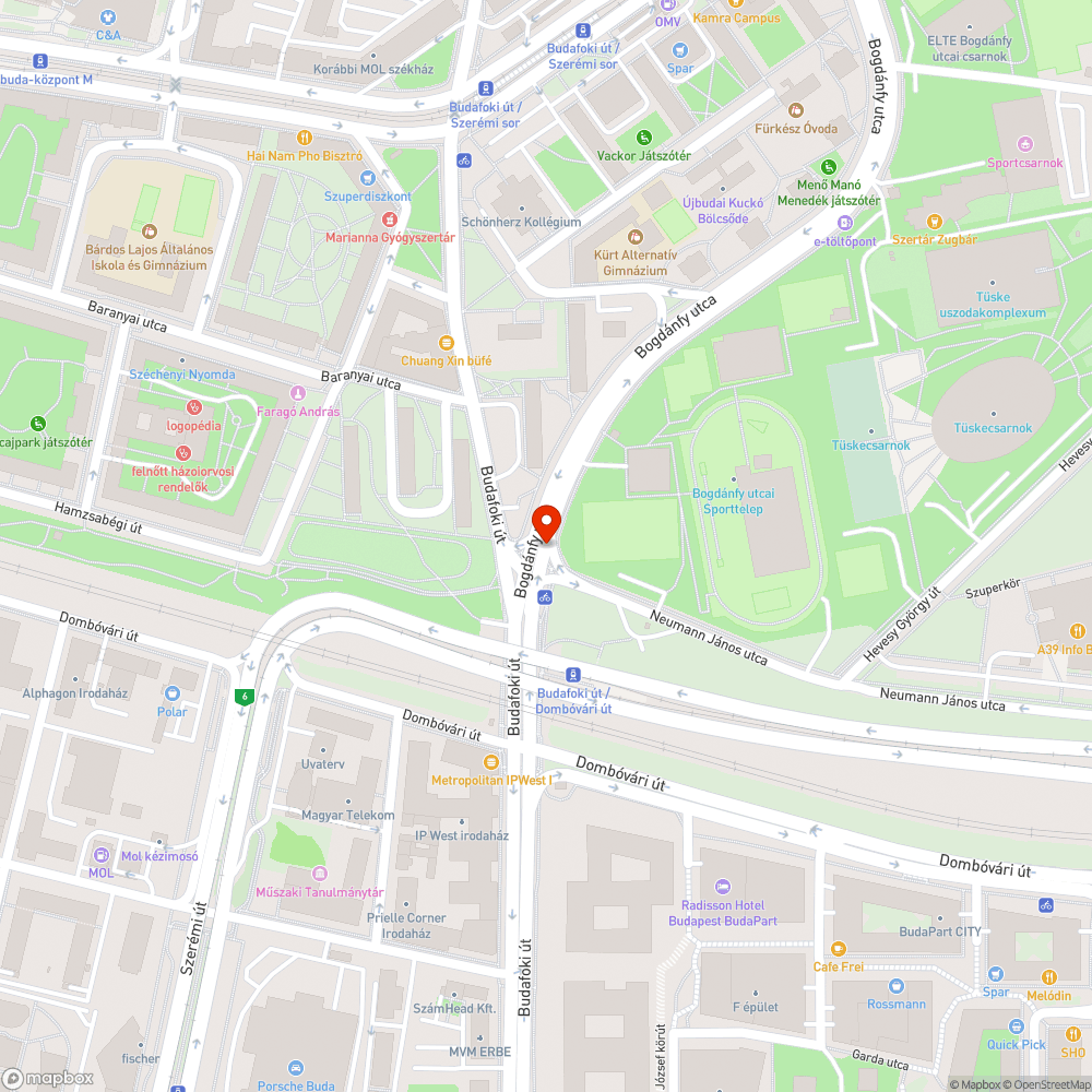 Megfordulás a Bogdánfy úton bejelentés helye