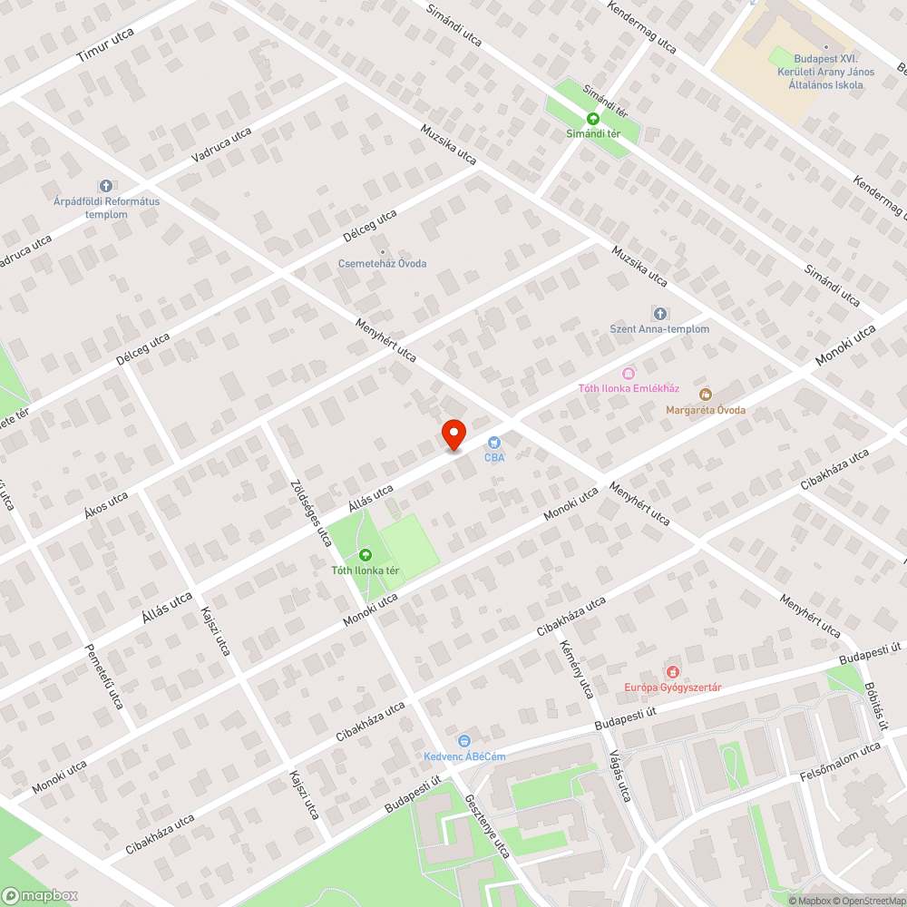 Hiányzó megállónév tábla bejelentés helye