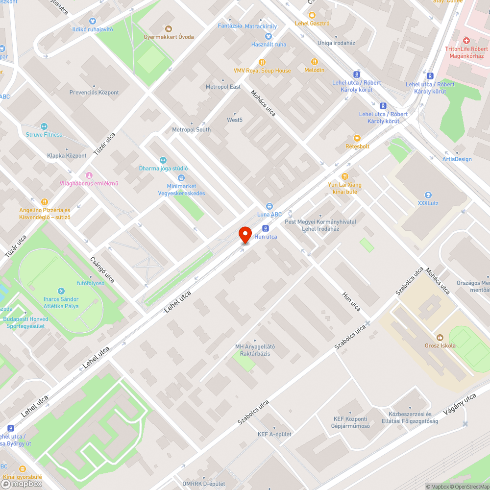 Összetört pad XIII kerulet Lehel utcai kutyafuttatónál bejelentés helye