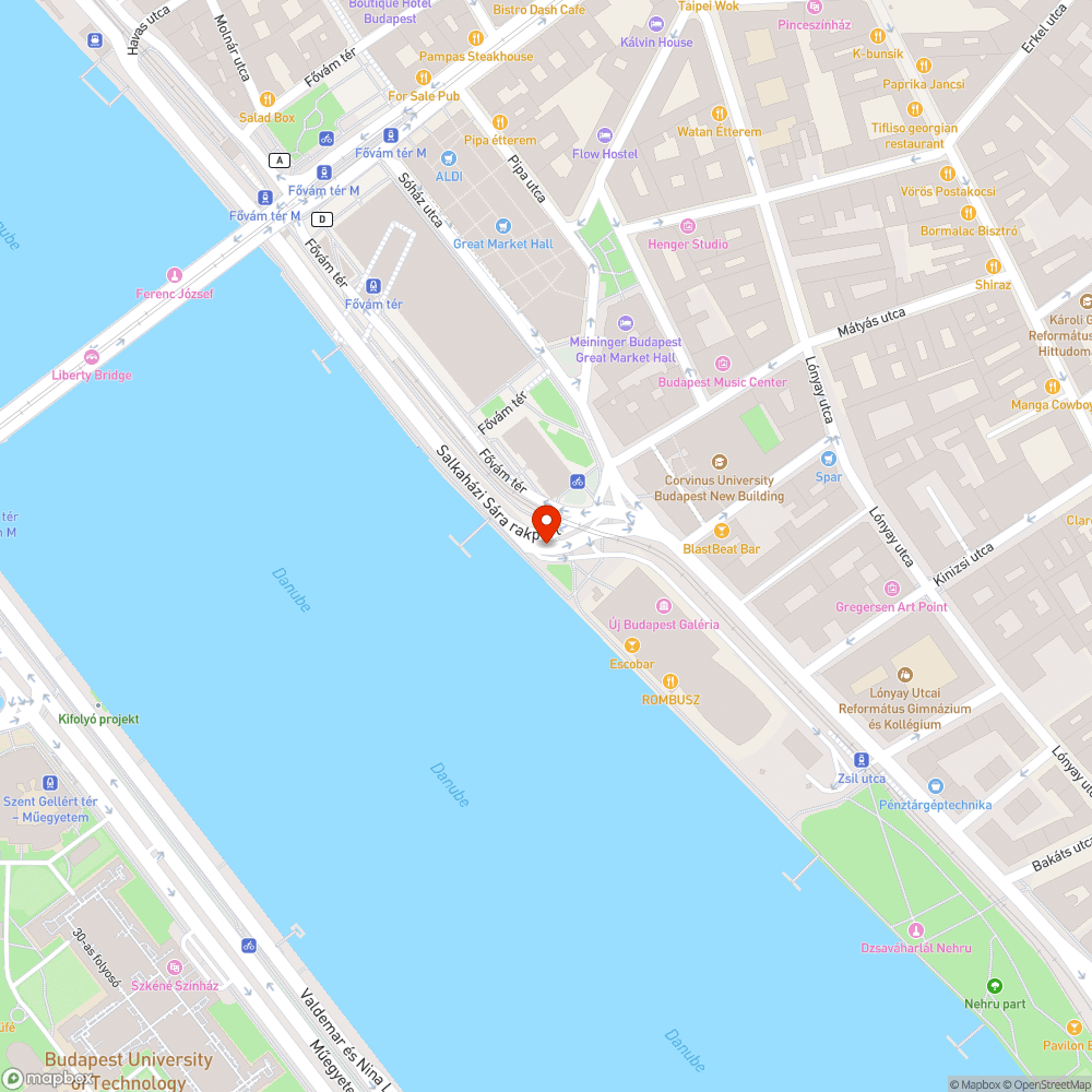 Forgalmi sávot elfoglaló buszok, Fővám tér bejelentés helye