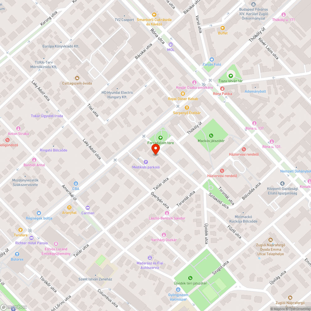 több kátyú bejelentés helye