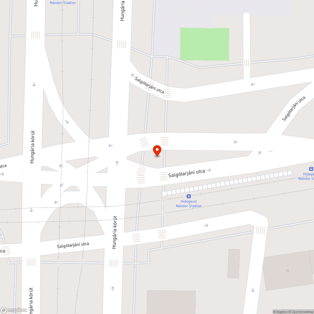 Kerékpáros szabad jelzés nem világít Hungária krt./Salgótarjáni u. bejelentés helye