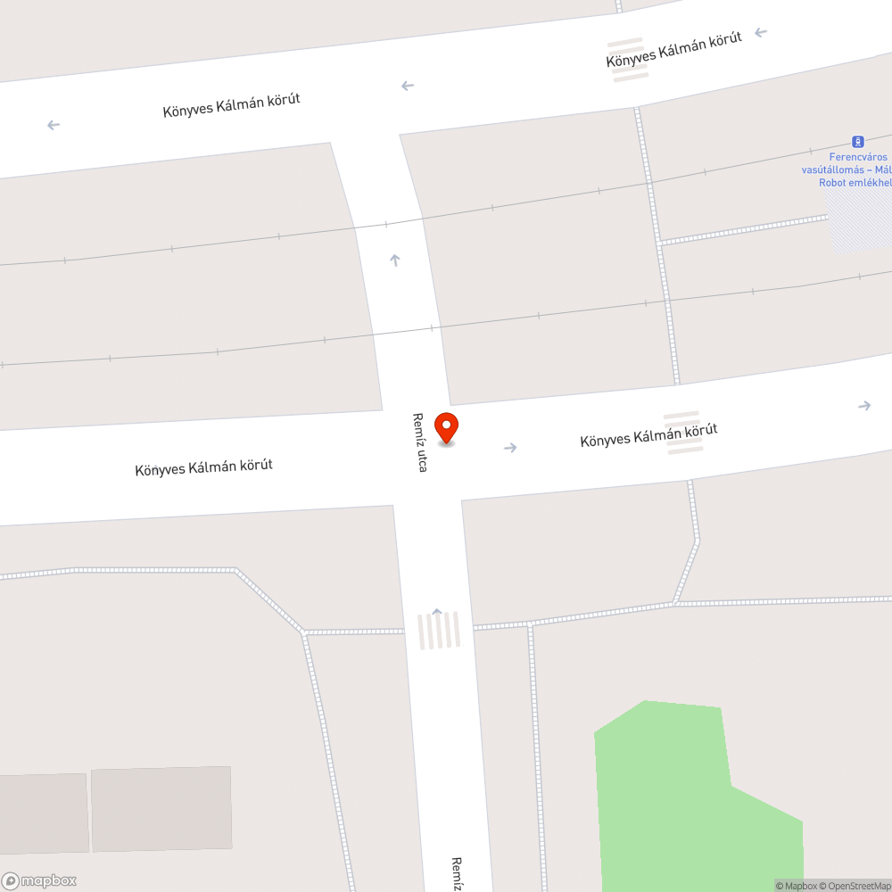 Kerékpáros "Kérem várjon" lámpa nem világít Kőbányai # Remíz utca bejelentés helye