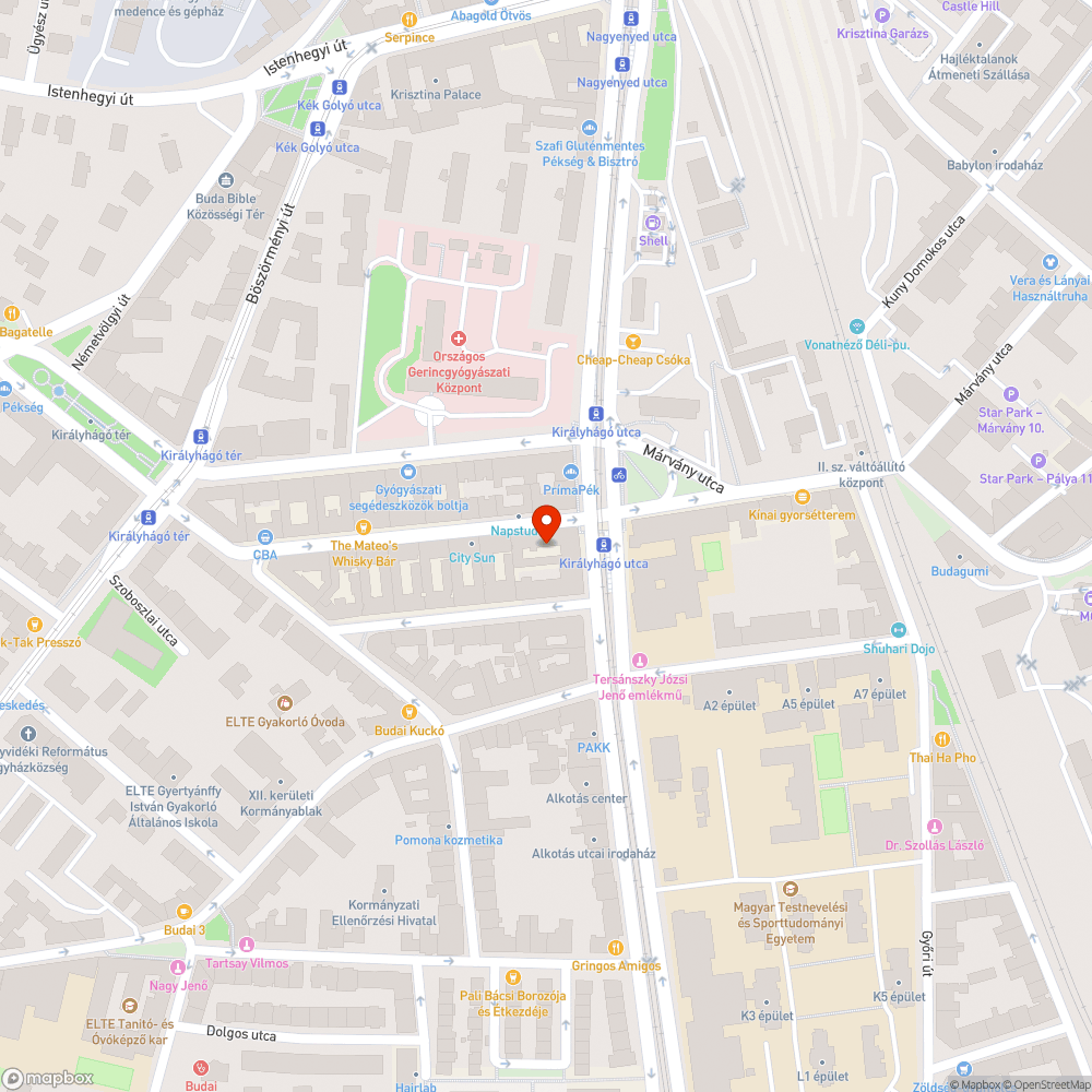 Sávszéles kátyu bejelentés helye