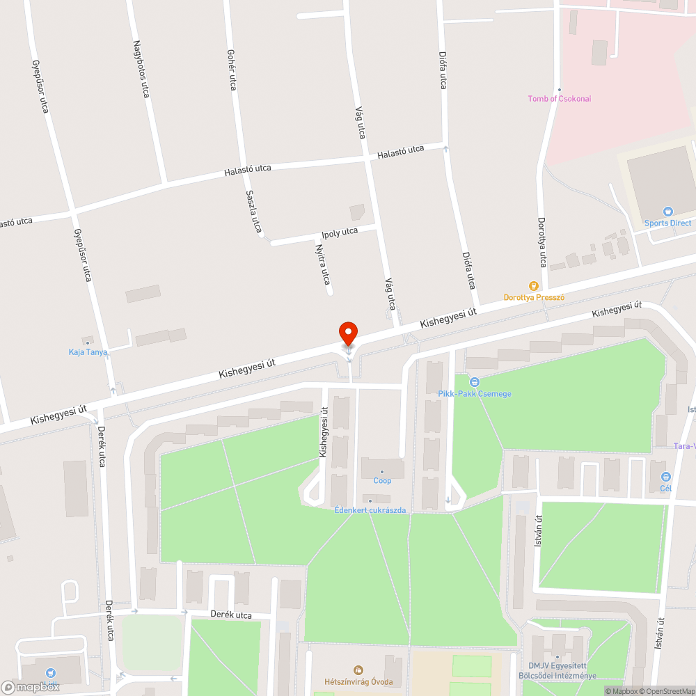 aszfaltfelgyűrődés, kátyú bejelentés helye