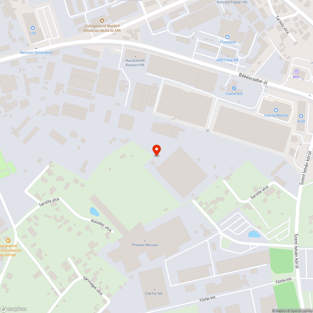 Illegális szemét lerakás a Sarolta utcában bejelentés helye