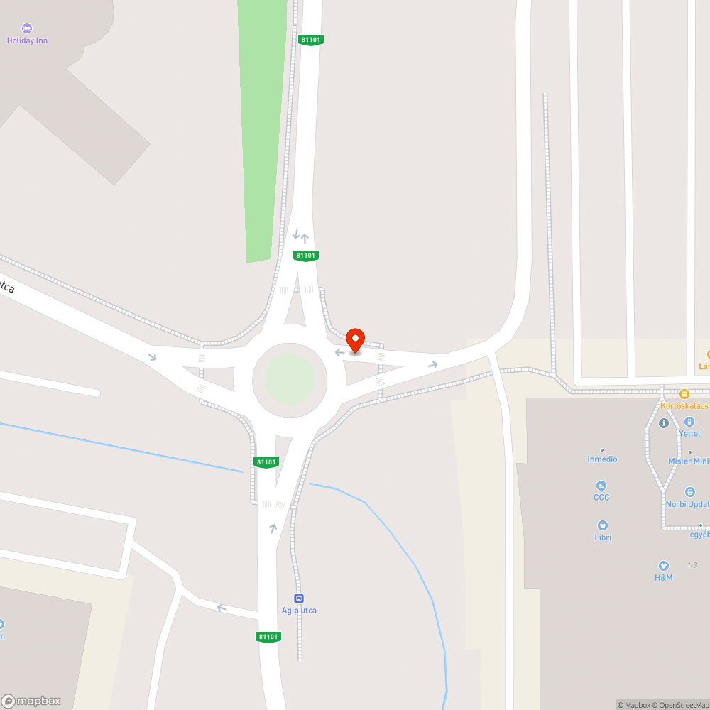 Kátyú a körforgalomban bejelentés helye