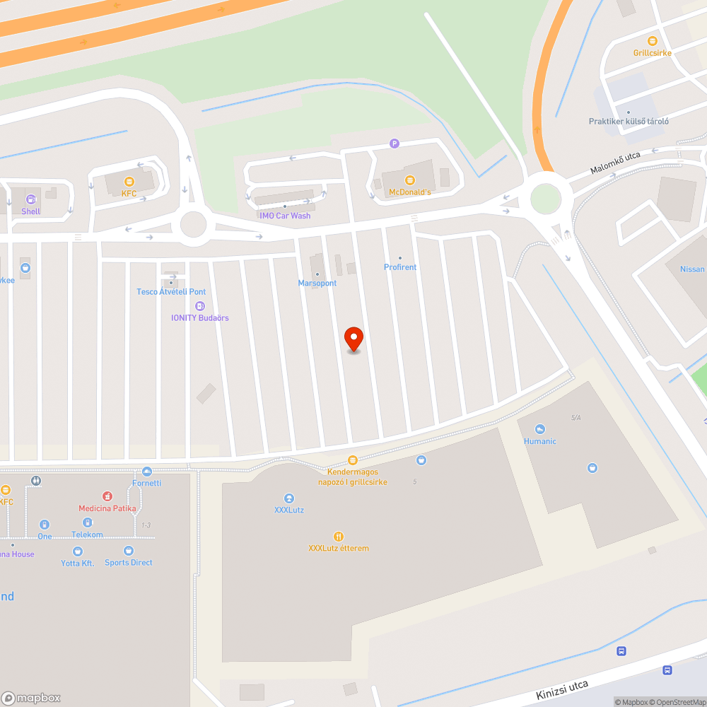 Elhagyott autó bejelentés helye