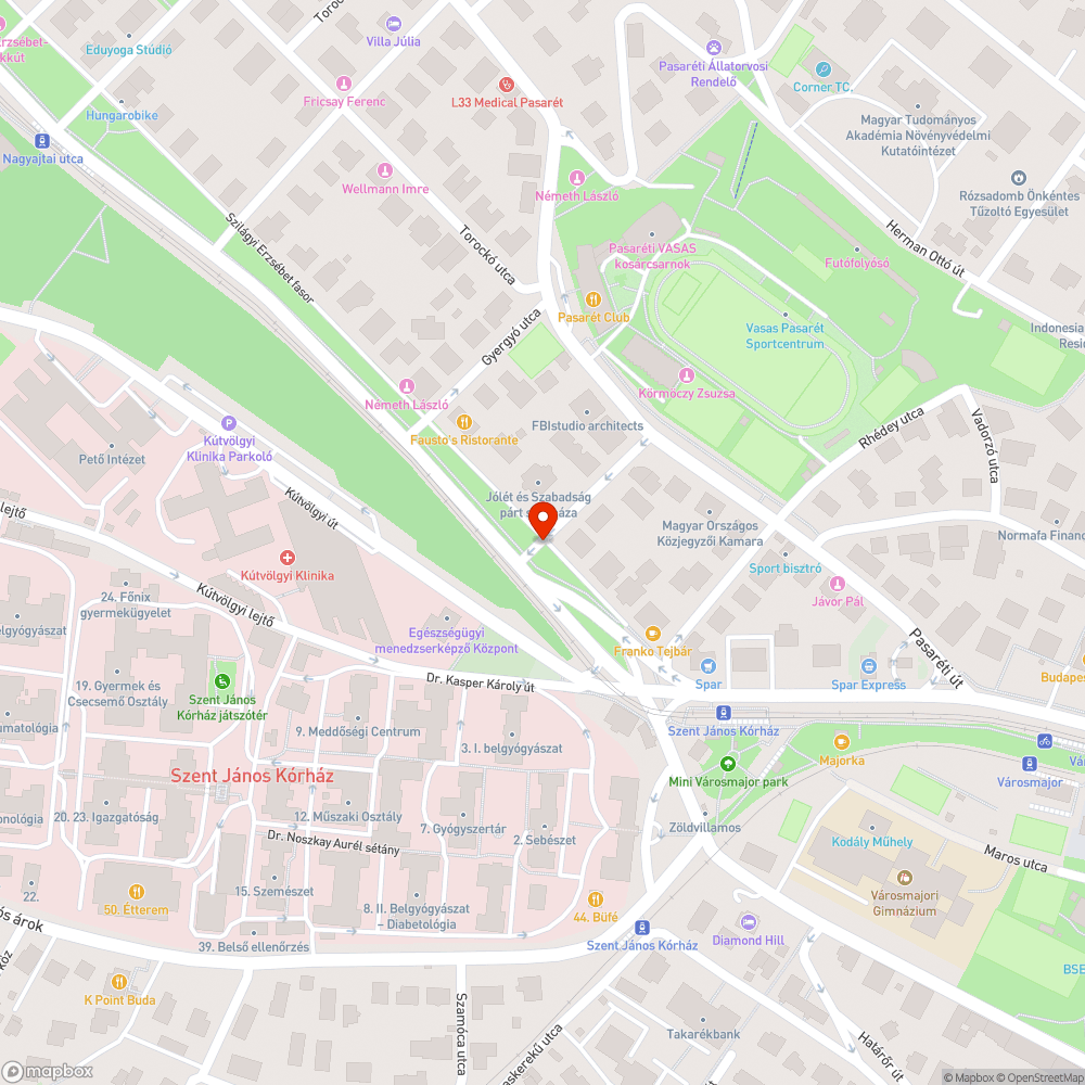 Kátyús felhajtó a Szilágyi Erzsébet fasornál (Hargita utca#) bejelentés helye