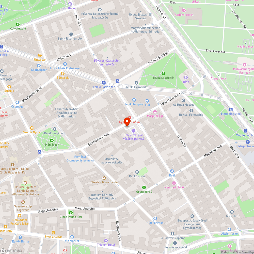 Magára hagyott autó bejelentés helye