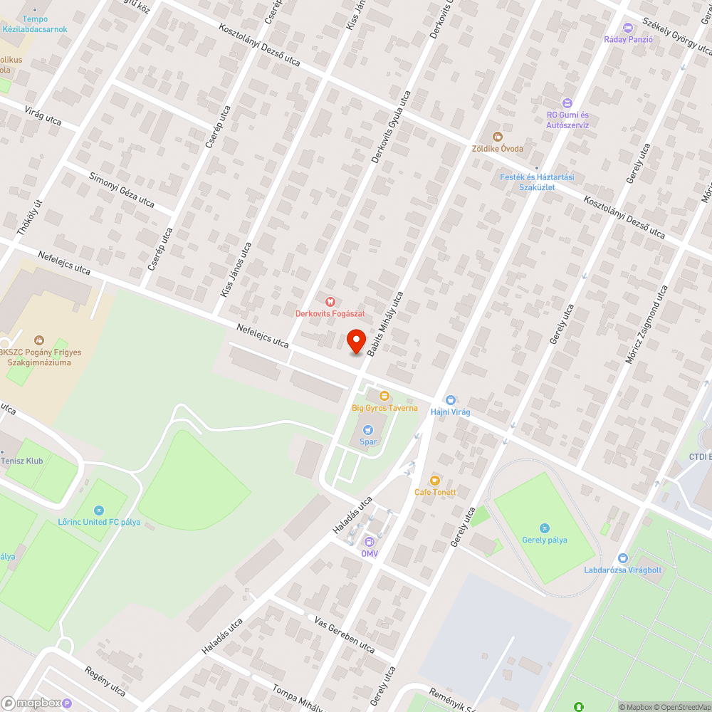 Tükör bejelentés helye