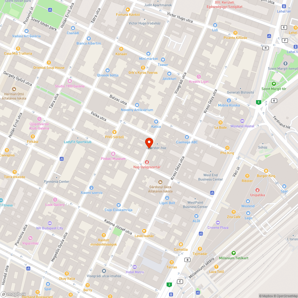 Leparkolt járda bejelentés helye