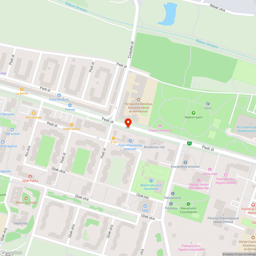 Információs tábla bejelentés helye