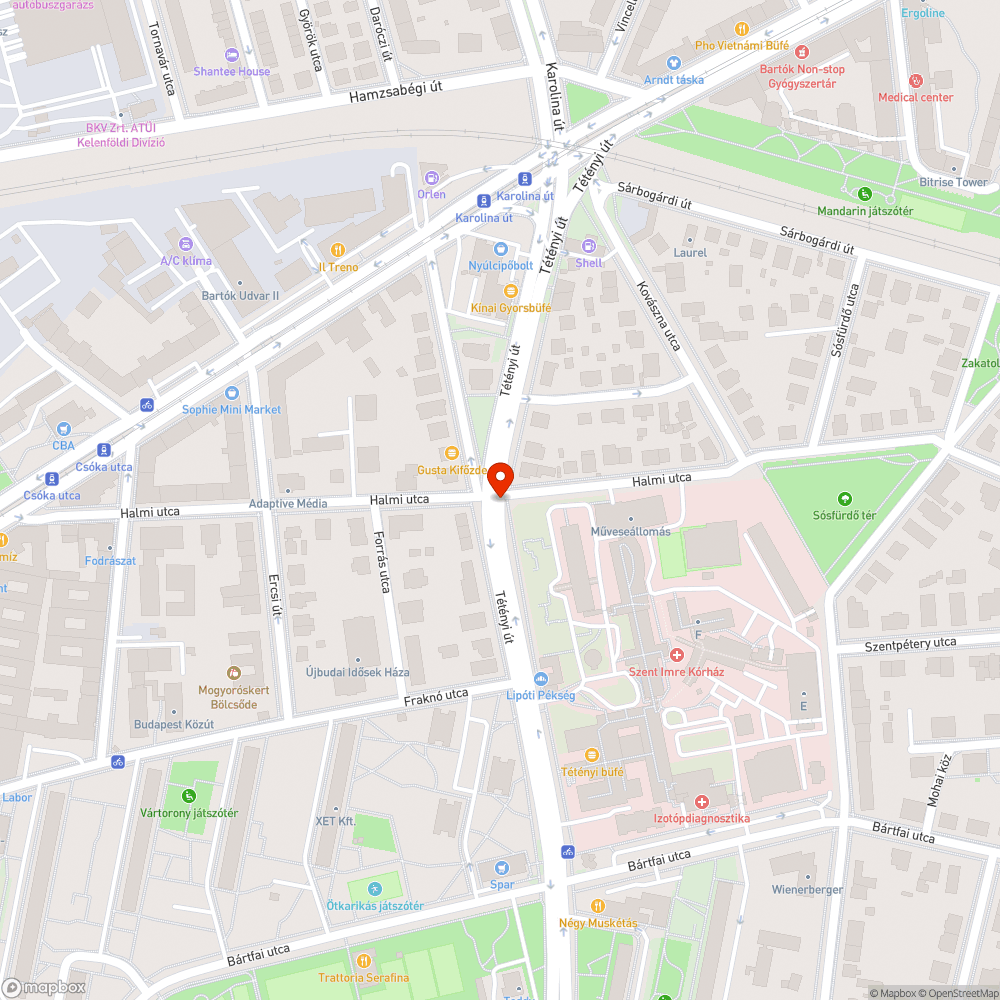 "Orosz rulett" a Tétényi út és Halmi út kereszteződésében bejelentés helye