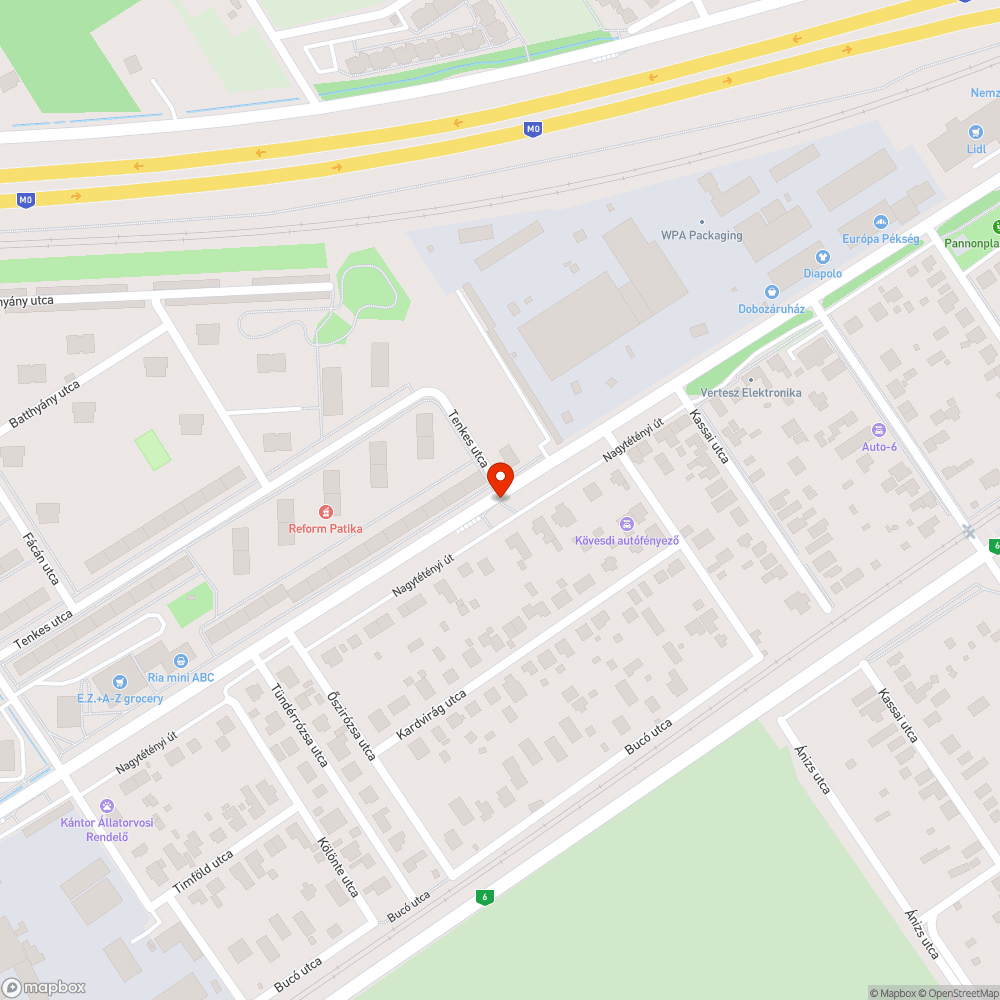 Tenkes utca - Nagytétényi út kereszteződésben lévő KRESZ tükör irányának megváltozása bejelentés helye