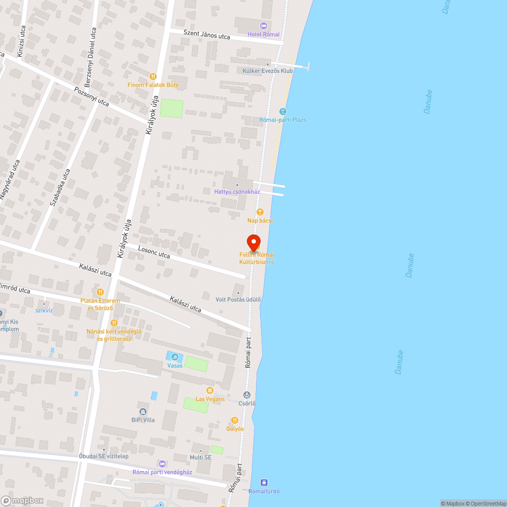 Szemetes Római part bejelentés helye