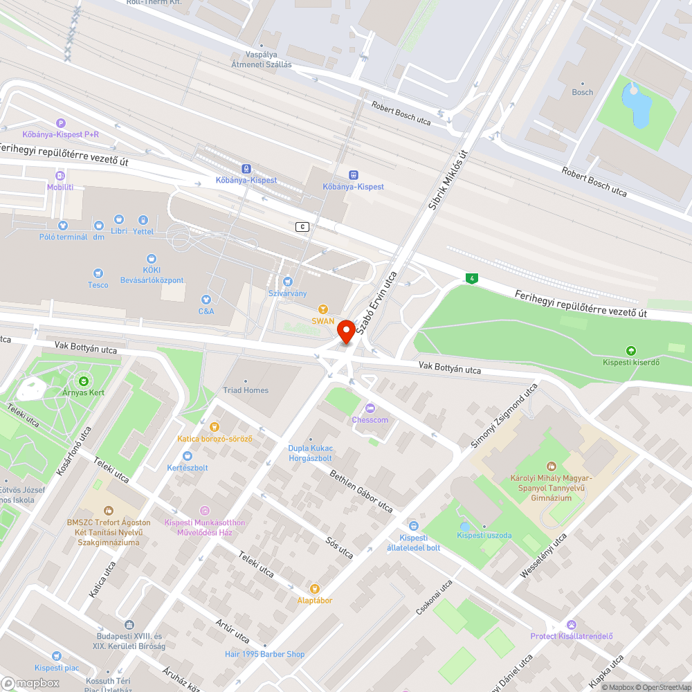 Ferde jelzőlámpa-oszlop bejelentés helye