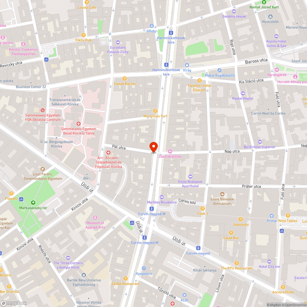 Kitört/Hiányzó parkolást gátló oszlop bejelentés helye