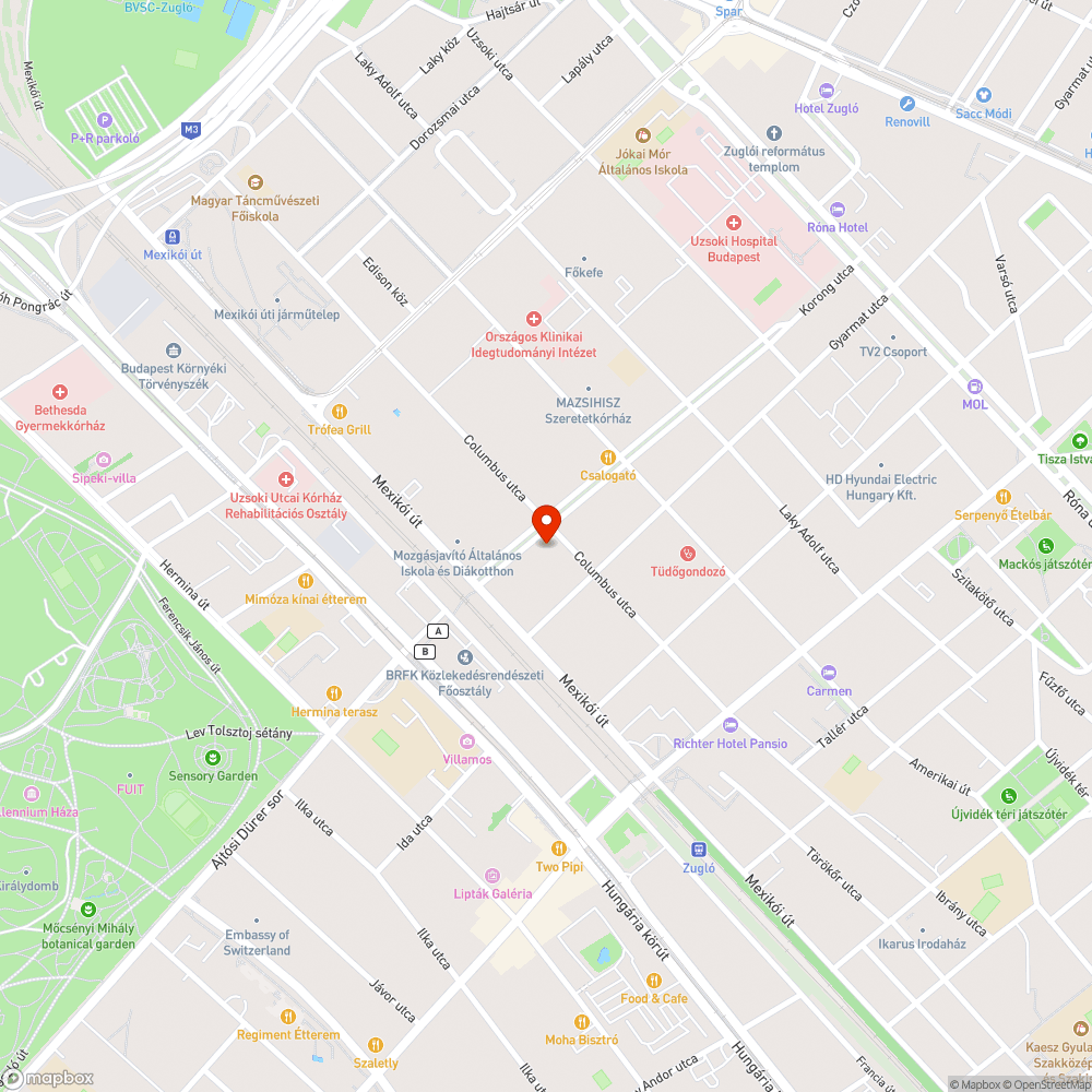 Szeméthalom a Korong utca és Columbus utca kereszteződésében bejelentés helye