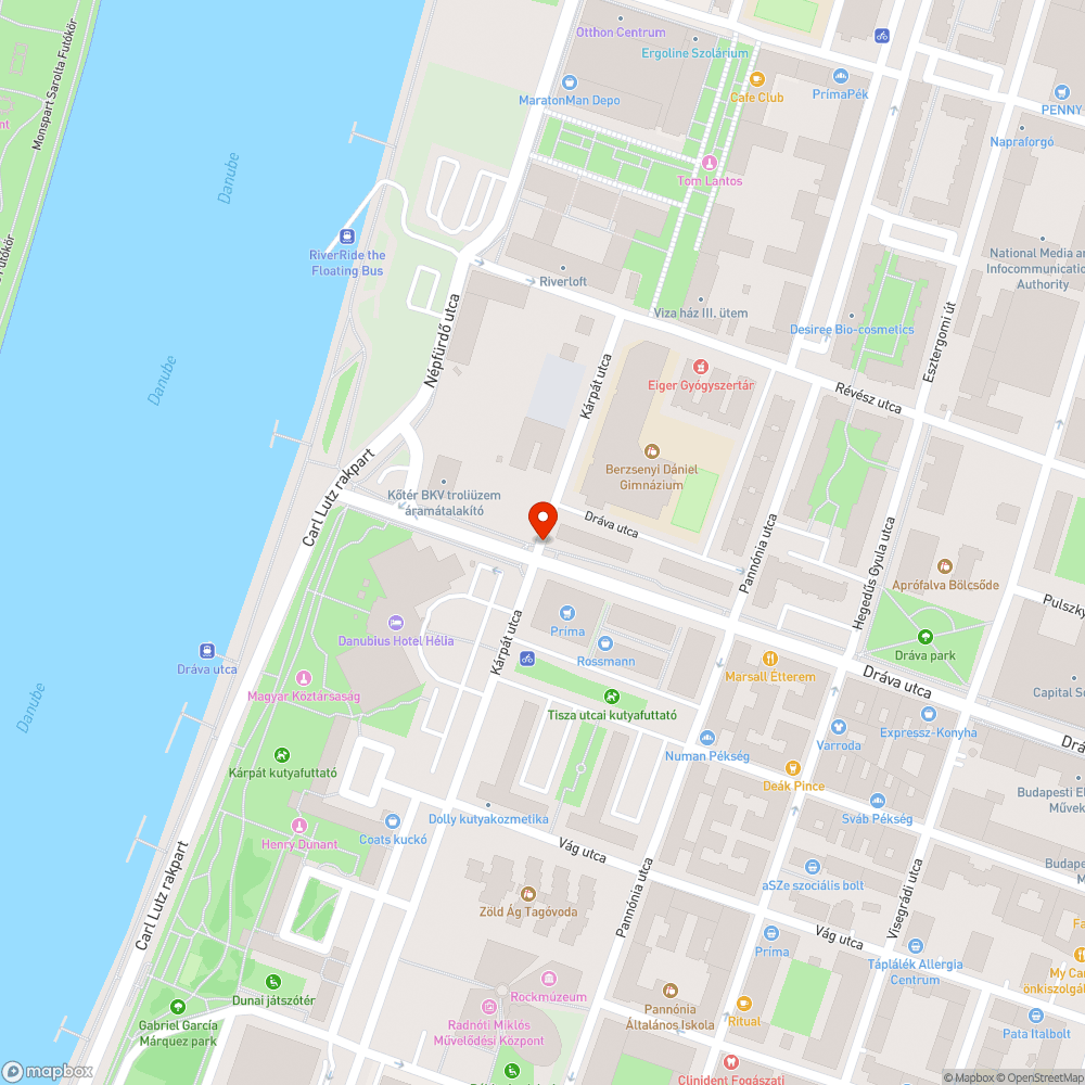 Dráva utcai kerékpárút bejelentés helye