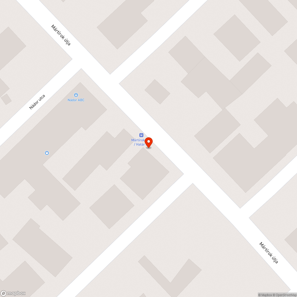 Szétesett buszmegálló bejelentés helye