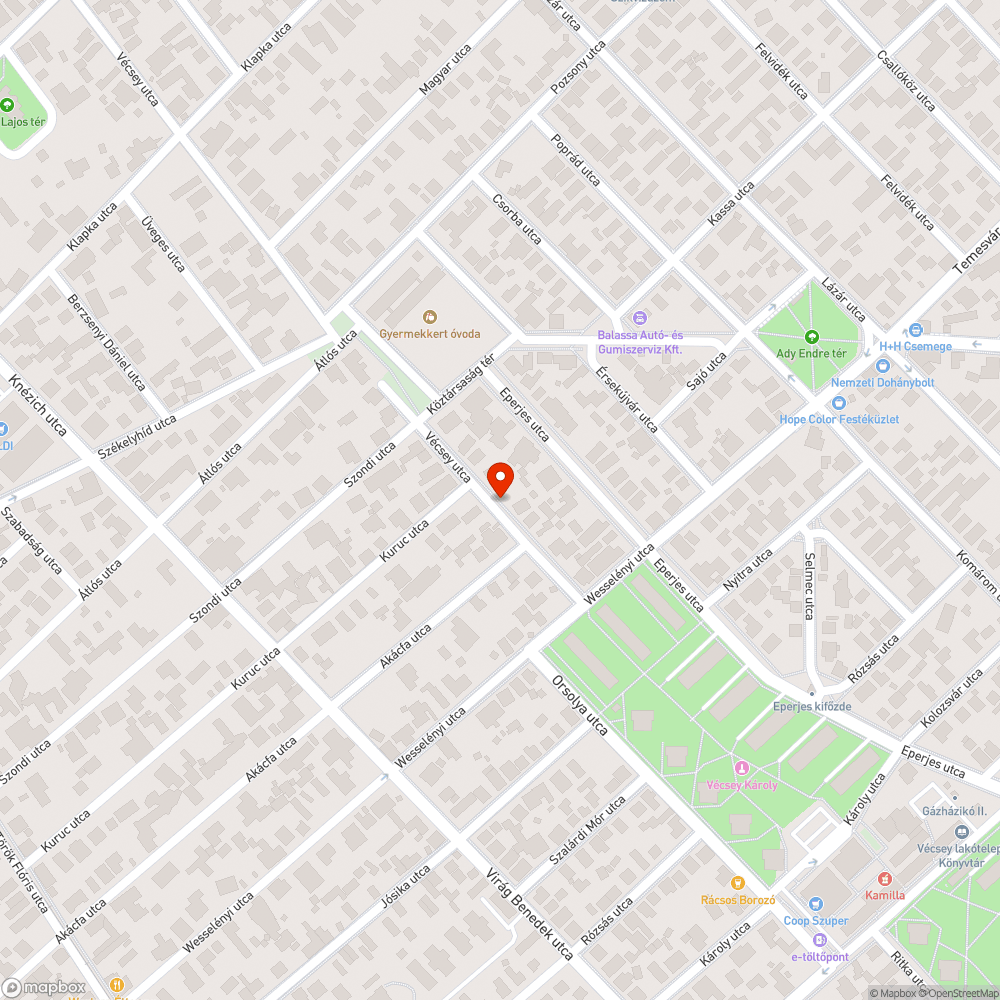 Vezeték bejelentés helye