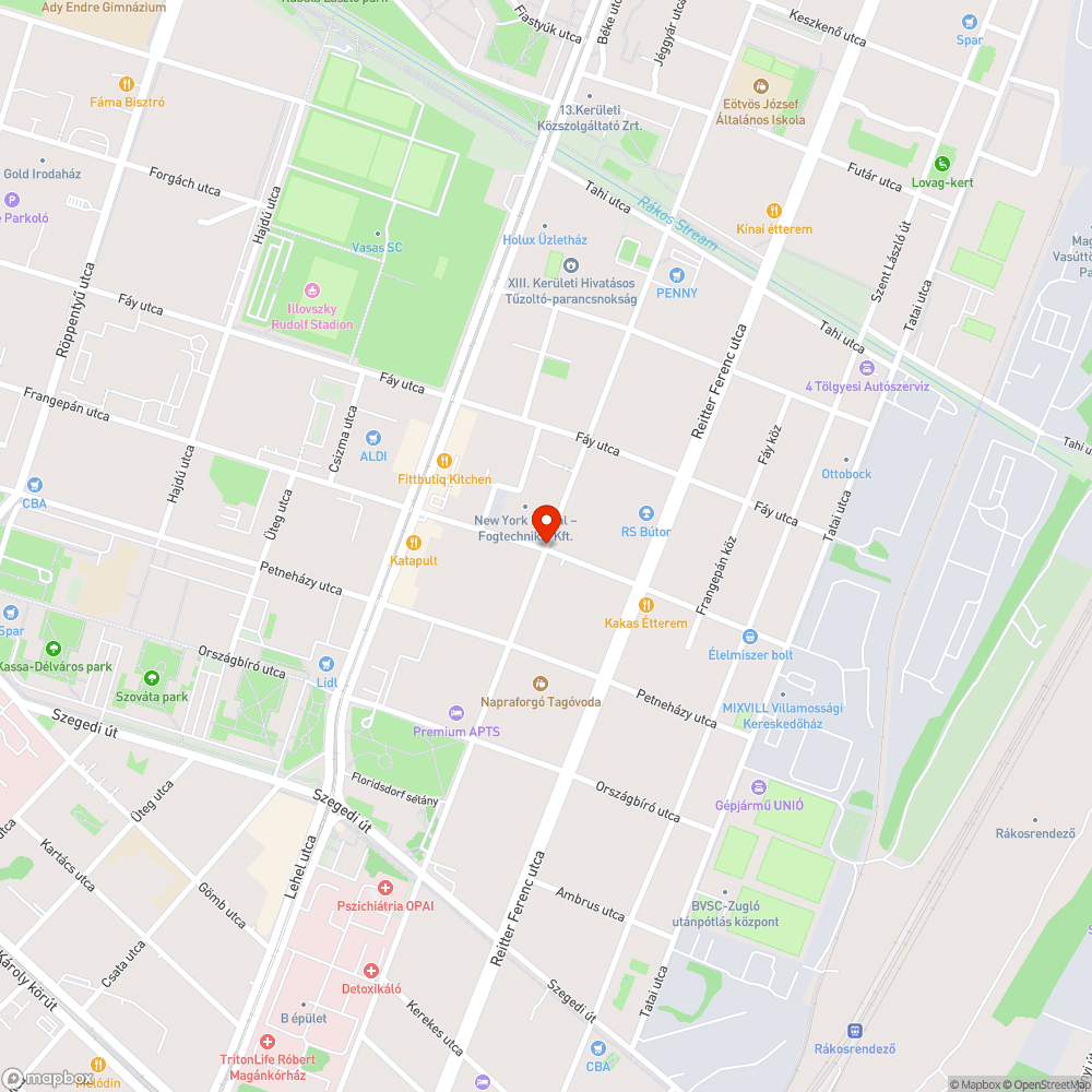 XIII kerulet- kidőlő forgalmi tábla bejelentés helye