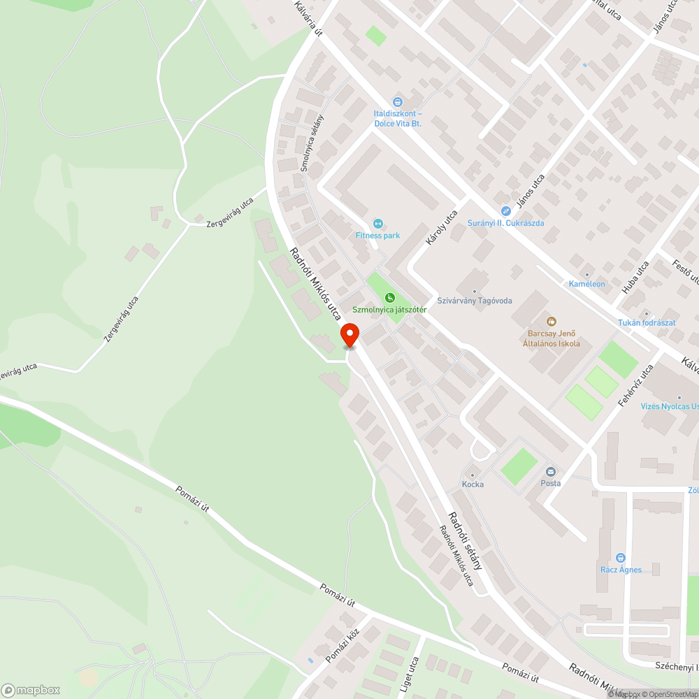 Megdőlt lámpaoszlop bejelentés helye