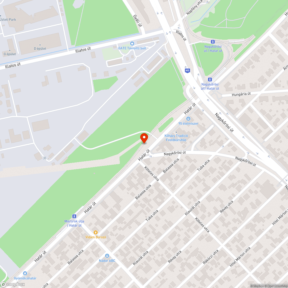 Illegális szemétlerakó bejelentés helye