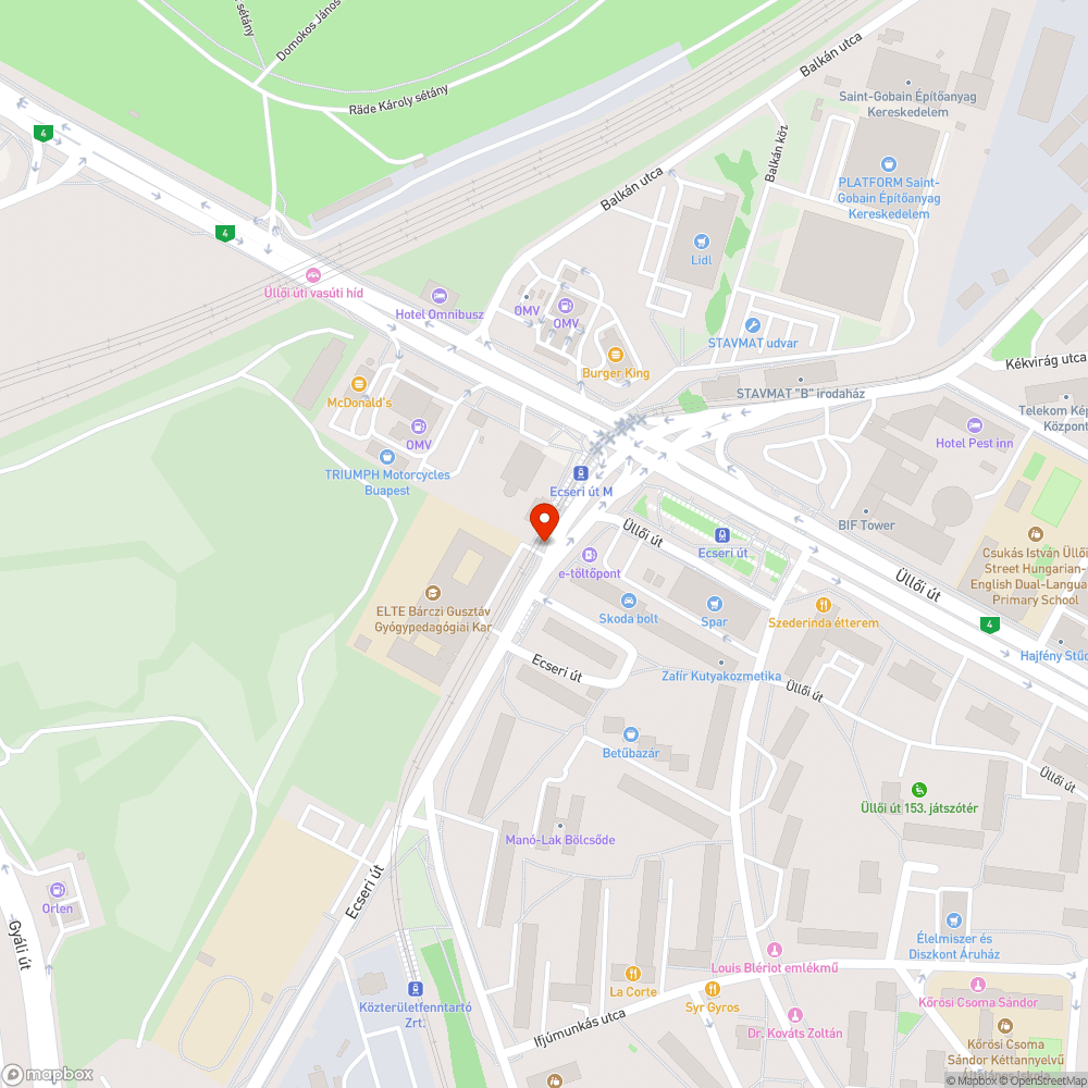 Villamos melletti járdaszegély bejelentés helye